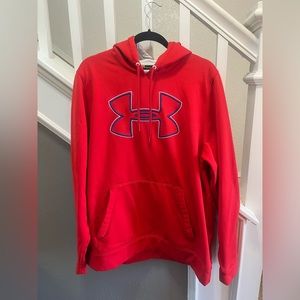 Under Armour red, white and blue hoodie